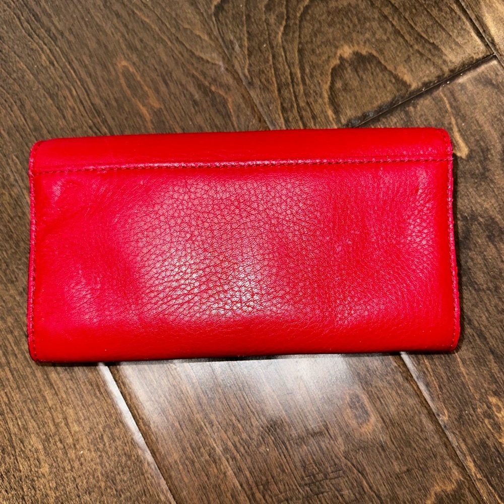 Michael Kors Bedford Pebbled Leather Red Satchel and Matching Red Wallet Set - Picture 15 of 16